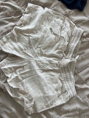 Old Navy Beige Linen-Blend Drawstring Shorts